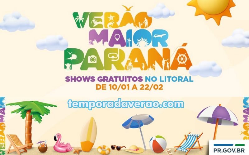 Programação Verão Maior Paraná 2025 leva 33 shows gratuitos à Matinhos e Pontal do Paraná