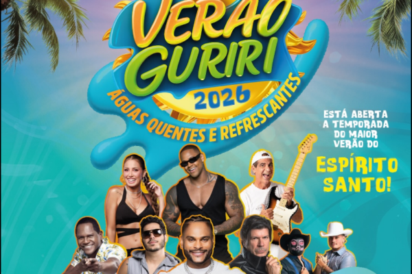 Programação Guriri Verão 2026 em São Mateus no litoral capixaba