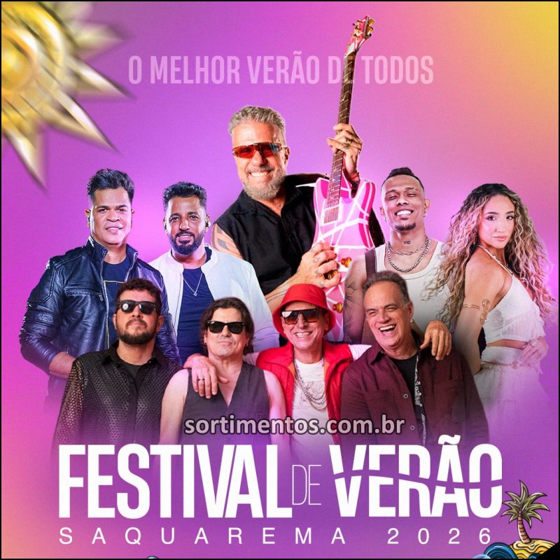 Divulgação Turística em Saquarema : programação dos shows gratuitos do Festival de Verão 2026 - divulgacaoturistica.com