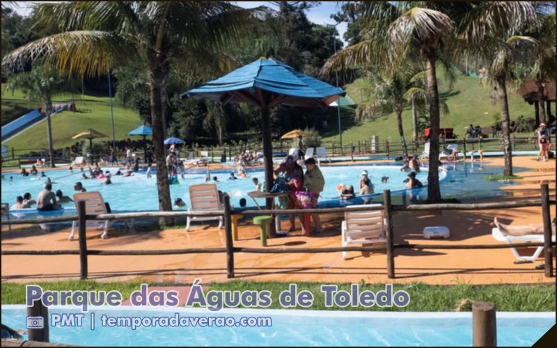 Parque das Águas de Toledo é opção de lazer gratuito na temporada de verão