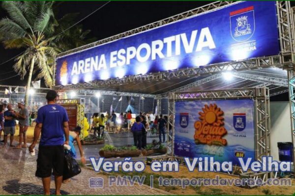 Programação da Arena de Verão na Praia da Costa em Vila Velha no Espírito Santo