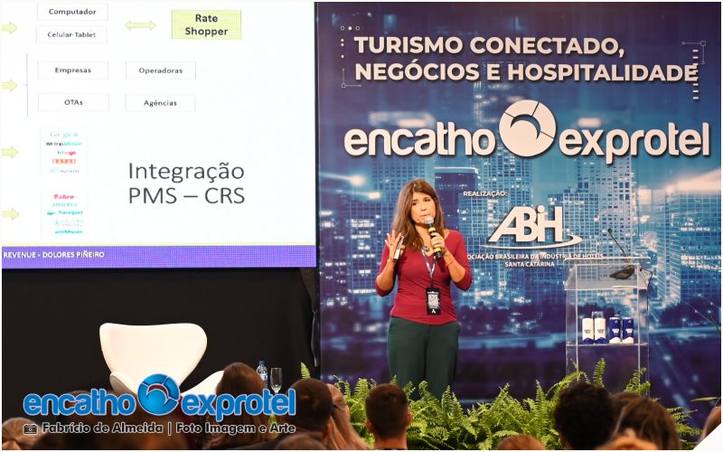 Palestra de Dolores Pineiro no Encatho & Exprotel 2025 - sortimentos.com.br