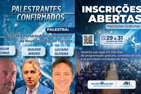 Encatho & Exprotel 2025 vai debater a Lei Geral do Turismo e os direitos autorais de conteúdos audiovisuais em hotéis Encatho & Exprotel 2025 vai debater a Lei Geral do Turismo e os direitos autorais de conteúdos audiovisuais em hotéis