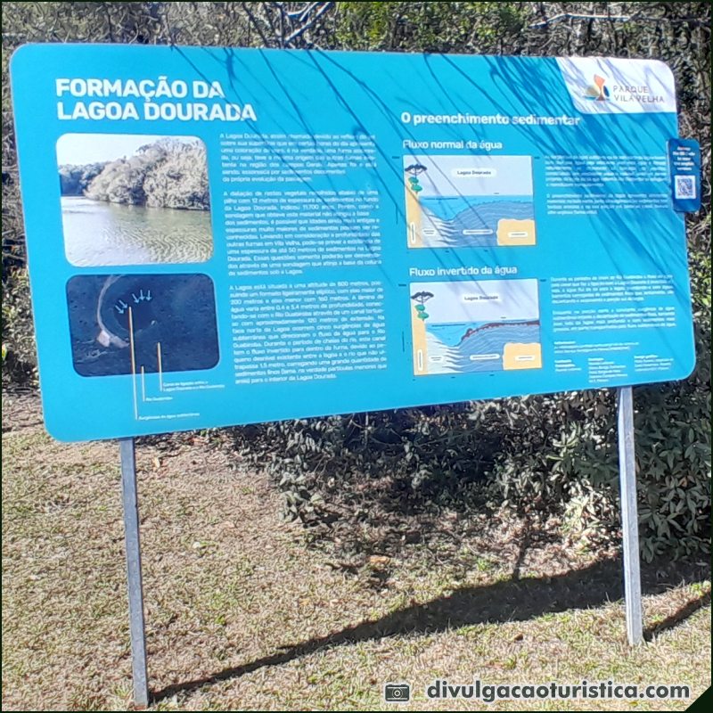 Lagoa Dourada no Parque Vila Velha em Ponta Grossa - divulgacaoturistica.com