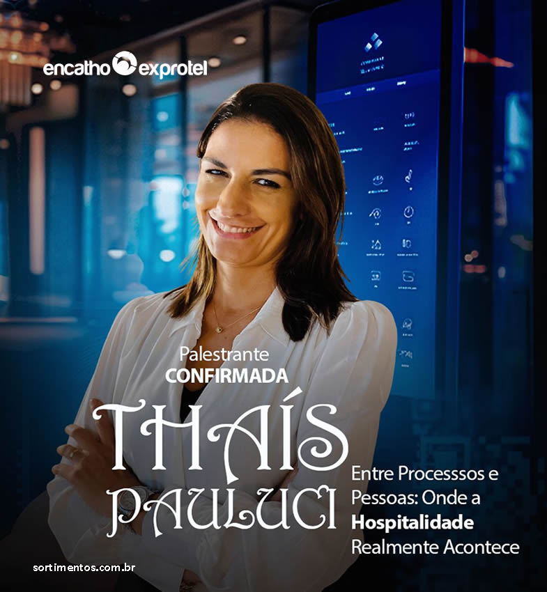 Palestra de Thaís Pauluci no Encatho & Exprotel 2026 - divulgacaoturistica.com