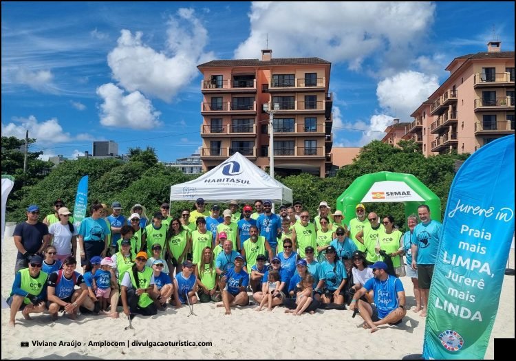 Dazum Banho : limpeza da praia e educação ambiental em Jurerê Internacional